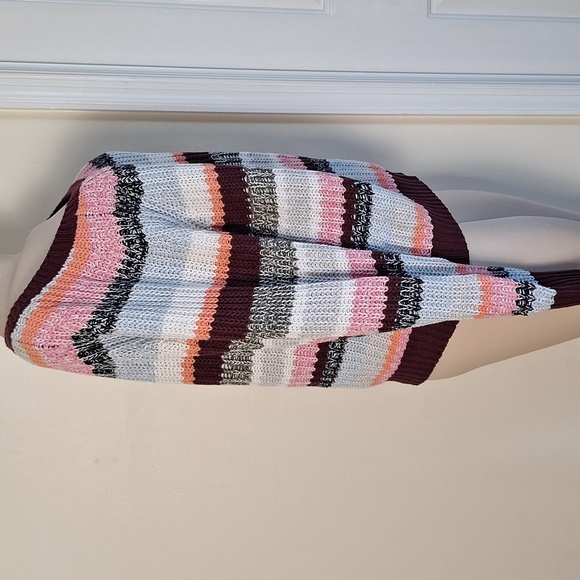 Abercrombie & Fitch Women's Striped Sweater - Pink, Orange, Blue Size XL - Picture 2 of 7
